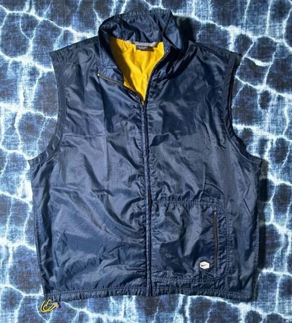 Vintage Nike Air  Ripstop Tactical Vest Navy/Yellow